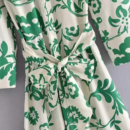 Elegant Long Sleeve Floral Dress - Image 4