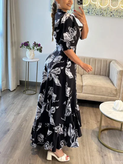 High Low Elegant Floral Dress - Image 5