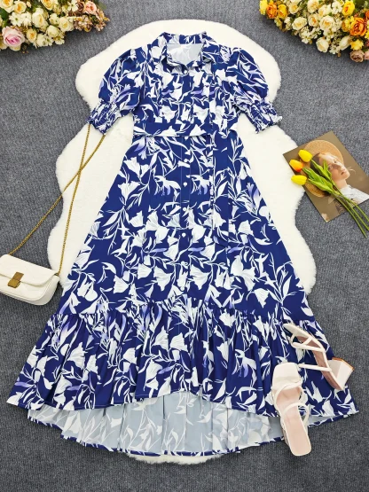 High Low Elegant Floral Dress - Image 6