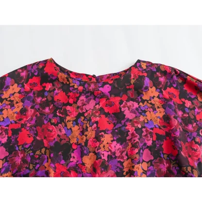 Vibrant Long Floral Dress - Image 3