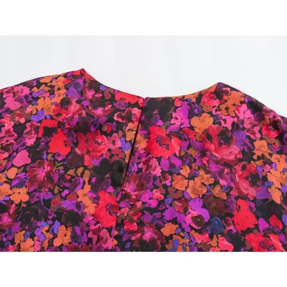 Vibrant Long Floral Dress - Image 4