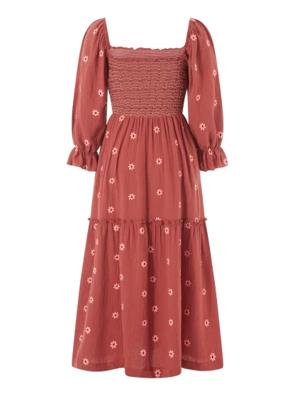 Square Neck Maxi Floral Dress - Image 6