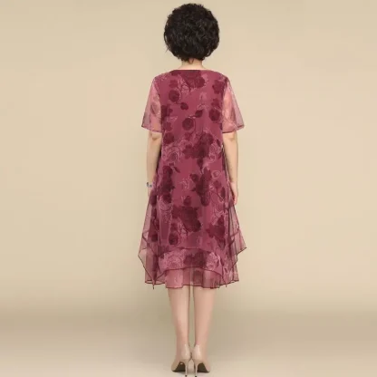 Soft Short Sleeve Tunic Floral Dress - Image 3