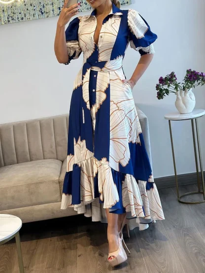 High Low Elegant Floral Dress
