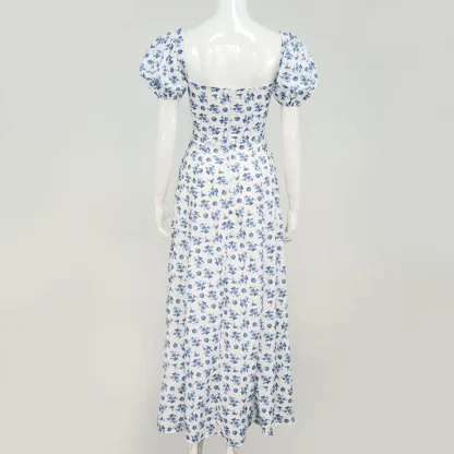 Elegant Puff Sleeve Floral Dress - Image 6