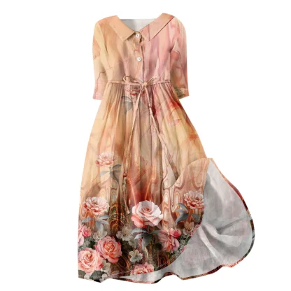 Flowy Vintage-style Floral Dresses