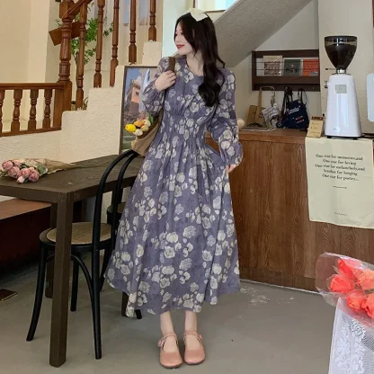 Long Sleeve Modest Floral Dress