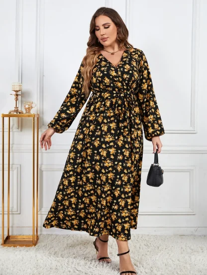 Plus Size Maxi Floral Dress - Image 4