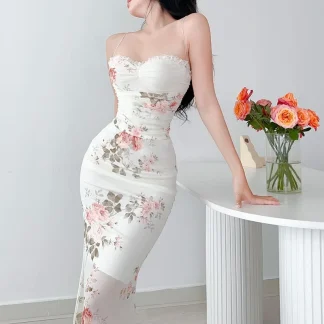 White Floral Dress