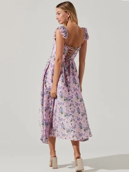 Chic Ruffle Strap Floral Dress - Image 6