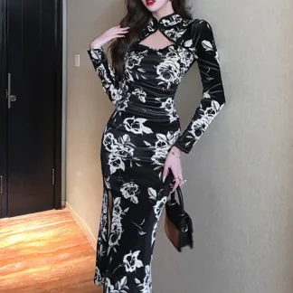 Black Floral Dress