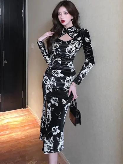 Black Floral Dress