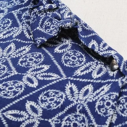 Elastic Waist V-neck Floral Dress - Image 3