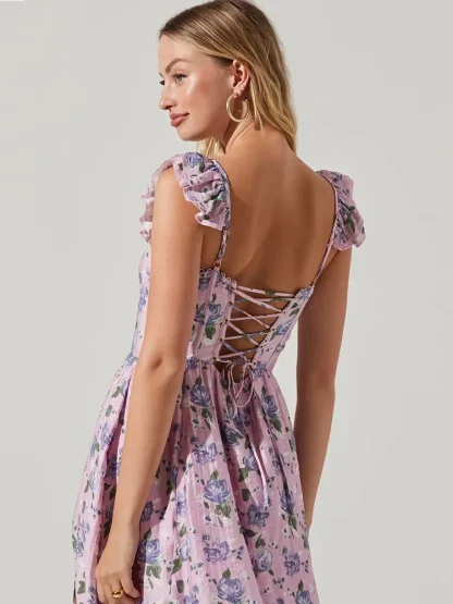Chic Ruffle Strap Floral Dress - Image 5