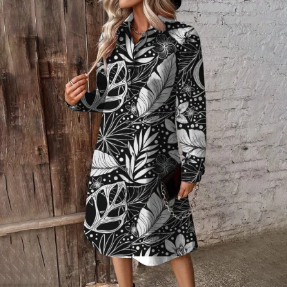 Elegant Button Down Floral Dresses - Image 5