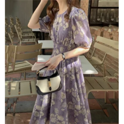 Smocked Waist Floral Dress - Image 2