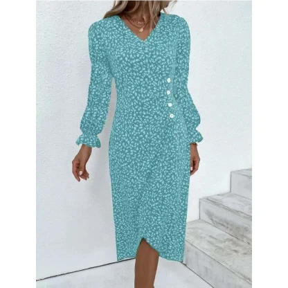 Surplice Neckline Floral Dresses - Image 6