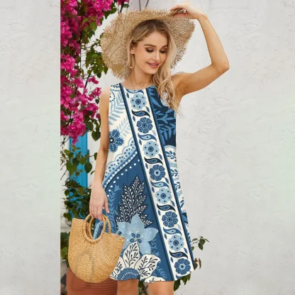 Casual Sleeveless Floral Dresses - Image 5