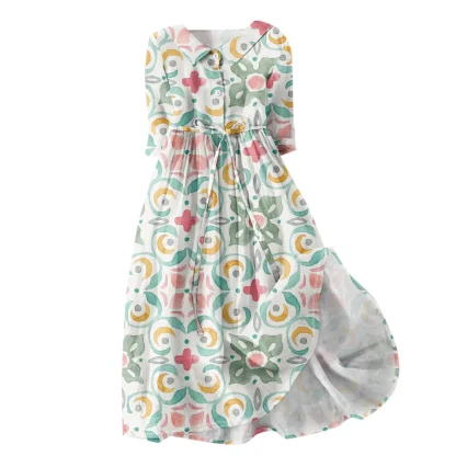Flowy Vintage-style Floral Dresses - Image 6