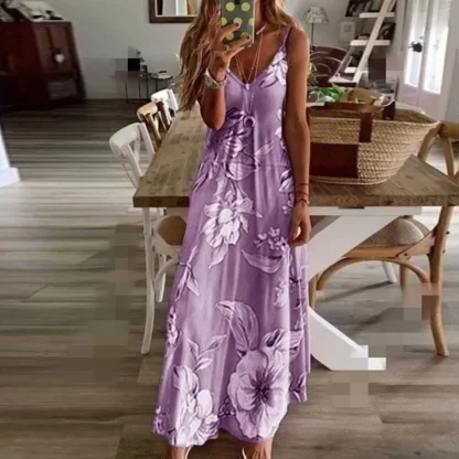 Sleeveless Maxi Floral Dresses