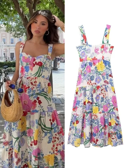Chic Sleeveless Floral Dress - Image 5