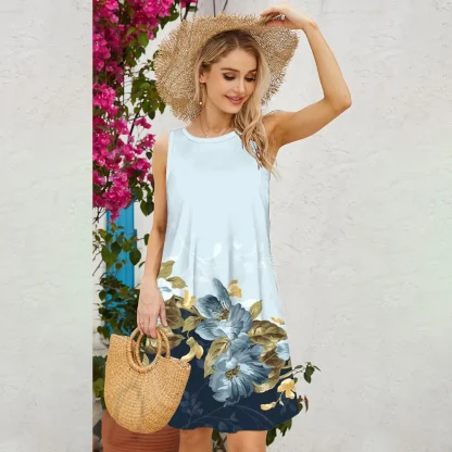 Casual Tank Printed Floral Dress - Image 4