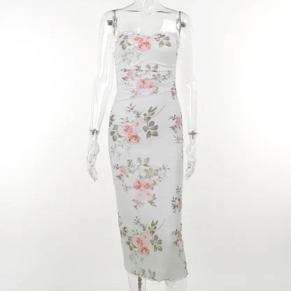 Elegant Bodycon Floral Dress - Image 6