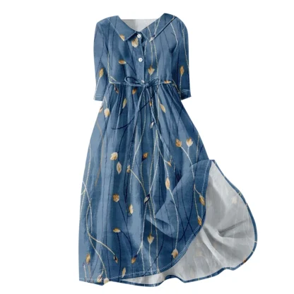 Flowy Vintage-style Floral Dresses - Image 2
