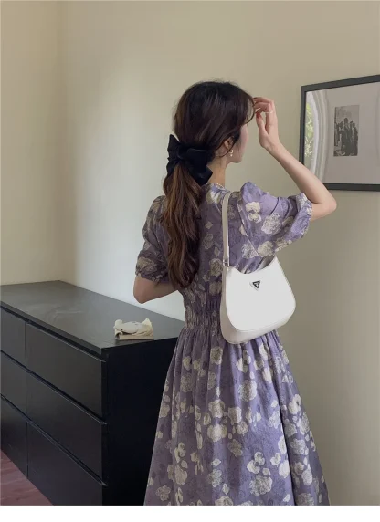 Smocked Waist Floral Dress - Image 3