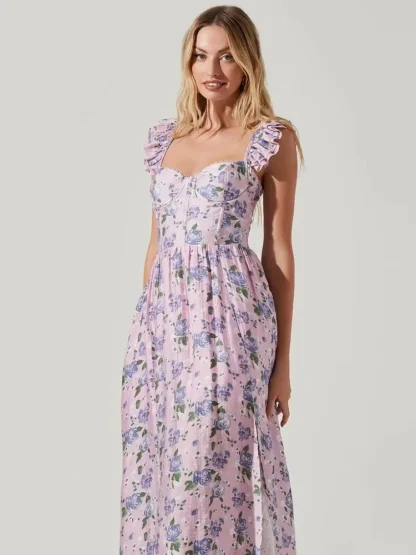 Chic Ruffle Strap Floral Dress - Image 3