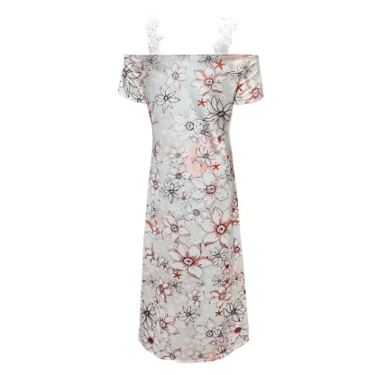 Cold-shoulder Maxi Floral Dress - Image 4