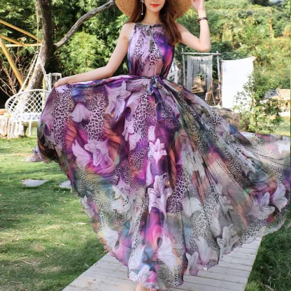 Flowy Sleeveless Maxi Floral Dress