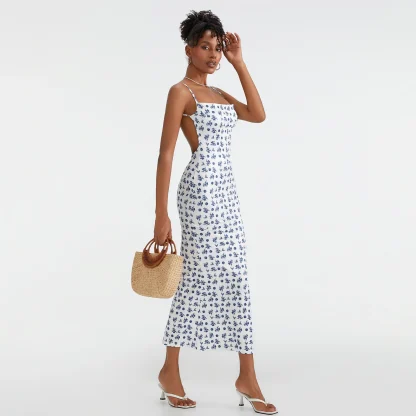 Sexy Backless Maxi Floral Dress - Image 5