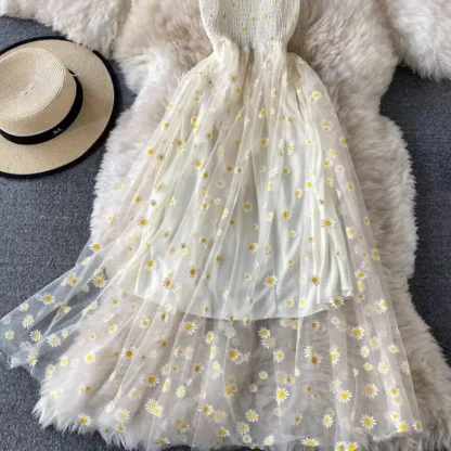 Flowy Smocked Floral Dress - Image 4