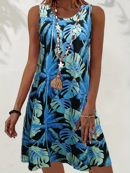 Casual Mini Tank Floral Dresses