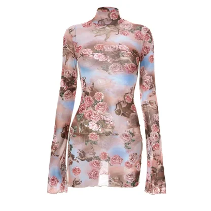 Chic Long Sleeve Mini Floral Dress - Image 6
