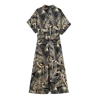V-neck Button Down Floral Dress - Image 2