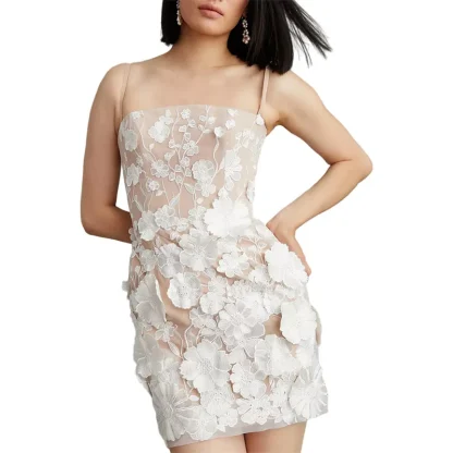 Spaghetti Strap Mini Floral Dress - Image 6