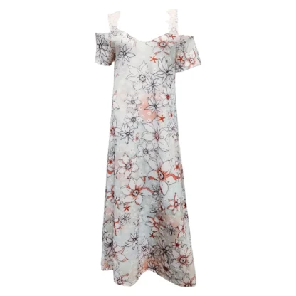 Cold-shoulder Maxi Floral Dress - Image 3