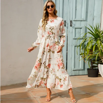 Elastic Waist Ditsy Floral Dresses - Image 3